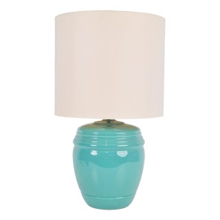 Table Lamp in Mint Porcelain from Laura Ashley, 1980s For Sale