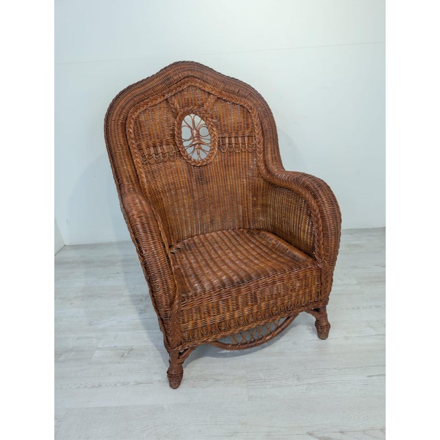 Art Deco Royal/Club Wicker Armchair For Sale - Image 16 of 16