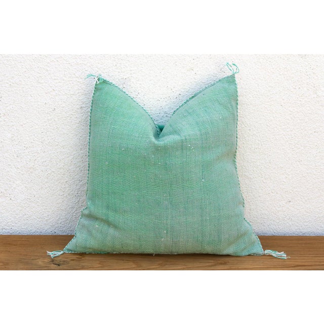 Sage Star Cactus Silk Moroccan Pillow For Sale In Los Angeles - Image 6 of 7