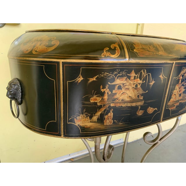 Chinoiserie Tole Floor Planter For Sale - Image 10 of 13