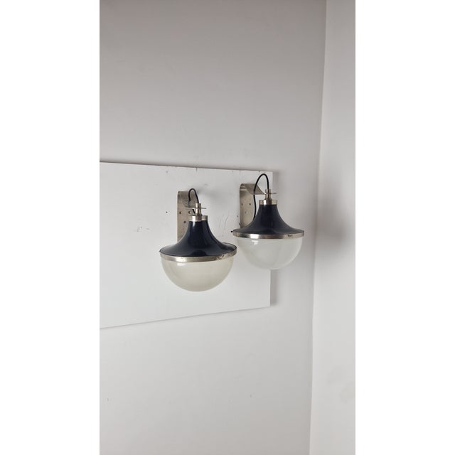Mid-Century Modern Vintage Pi Wall Lamp Light by Sergio Mazza for Artemide, 1960s, Set of 2 For Sale - Image 3 of 15