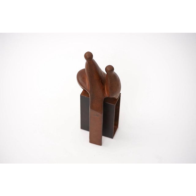 Abstract Cast Iron Two-Piece Zezootier & Reiter Sculpture by Gertraude Zebe, 2003 For Sale - Image 10 of 16