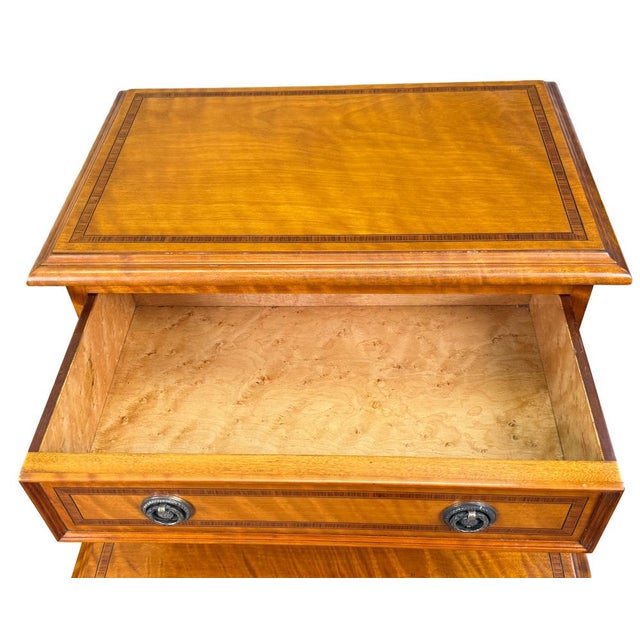 Antique Satinwood Bedside Chests, 1890, Set of 2 For Sale - Image 9 of 13