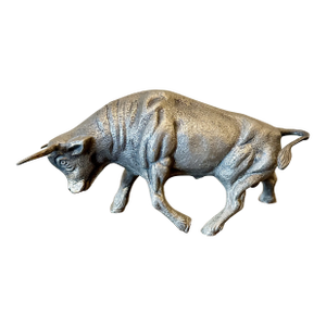 Vintage Italian Silver Plate Bull Figure