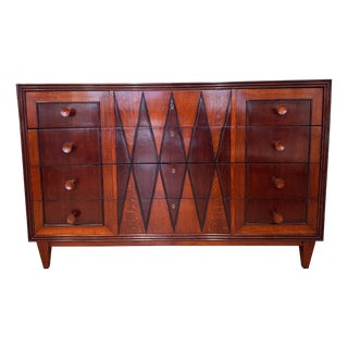 Italian Architectural 4-Drawer Dresser, 1950s For Sale