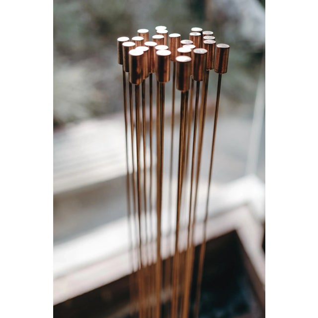 Large Bertoia Studios 24-Rod 'Star of Sound / B-2482' Copper & Brass Sculpture For Sale In Los Angeles - Image 6 of 13