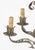 Hollywood Regency Five-Branch Foliate Form Tole Chandelier, scrolling leaves and flowers extending from five arms...