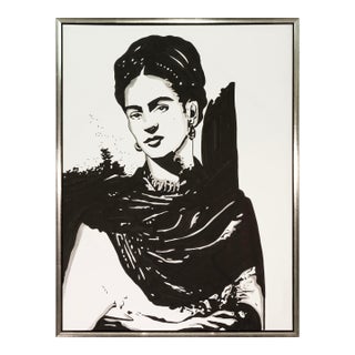 Marlo Broughton (Marlobro), Frida 2020 Signed Acrylic Painting on Canvas Framed For Sale