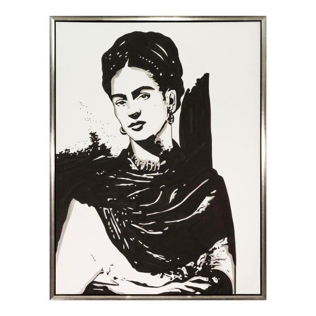 Marlo Broughton (Marlobro), Frida 2020 Signed Acrylic Painting on Canvas Framed For Sale