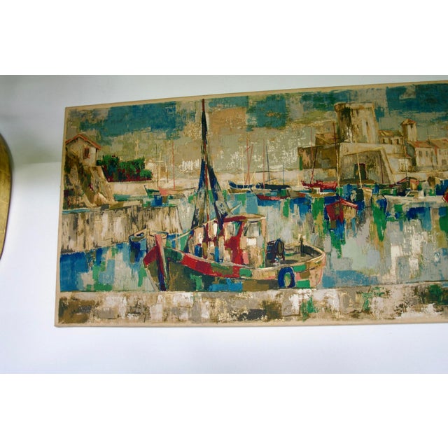 Robert Debieve, Fort de Socoa in Saint-Jean-de-Luz, 1950s, Screen Print on Fabric For Sale - Image 3 of 9