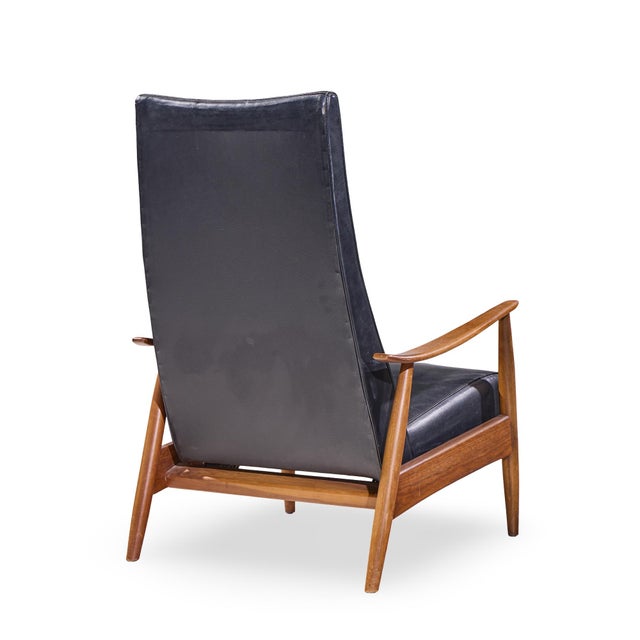 Brown Milo Baughman for James Mid Century Walnut Recliner Lounge Chair For Sale - Image 8 of 11