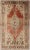 Vintage Oushak Rug With Geometric Motifs in Terracotta, Green and Tan For Sale