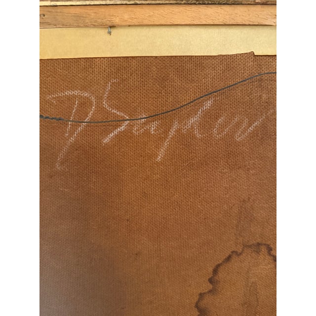 Vintage D. Snyder Dual-Signed Impasto Landscape Painting in Ornate Gallery Frame For Sale - Image 15 of 16