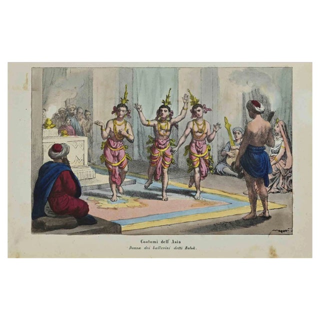 Various Artists, Balok Dancers, Lithograph, 1862 For Sale