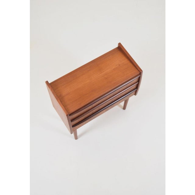 Danish Teak Chest of Drawers with Three Drawers, 1960s For Sale - Image 4 of 7