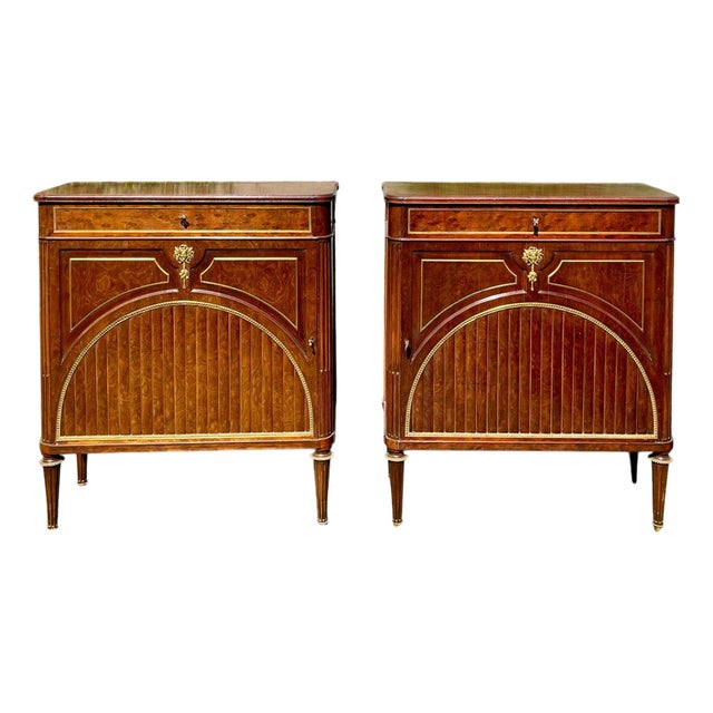 Louis XVI Style Mahogany Cabibets, Set of 2 For Sale