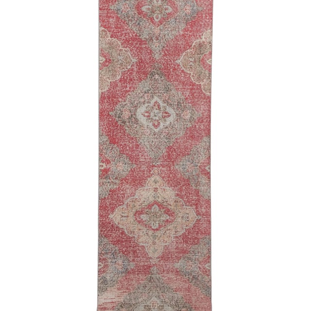 1960s Traditional Turkish Hand Knotted Vintage Long Runner Rug - Stair Carpet 2'8'' X 13'3'' 32.3" x 159.4'' / 82 x 405 Cm...