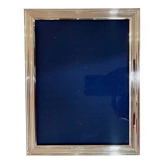 Antique Italian 800 Silver Beveled Picture Frame 8x10 Picture For Sale