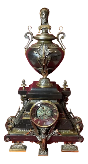 Black Marble Clock from Barrard & Vignon