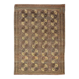Large Turkomen Ersari Rug With All-Over Bokhara Design in Brown, Coffee & Yellow 11'3 X 14'11 For Sale