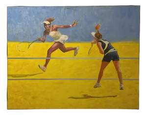 Dorota Zych-Charaziak, Yellow Court, 2020, Oil on Canvas