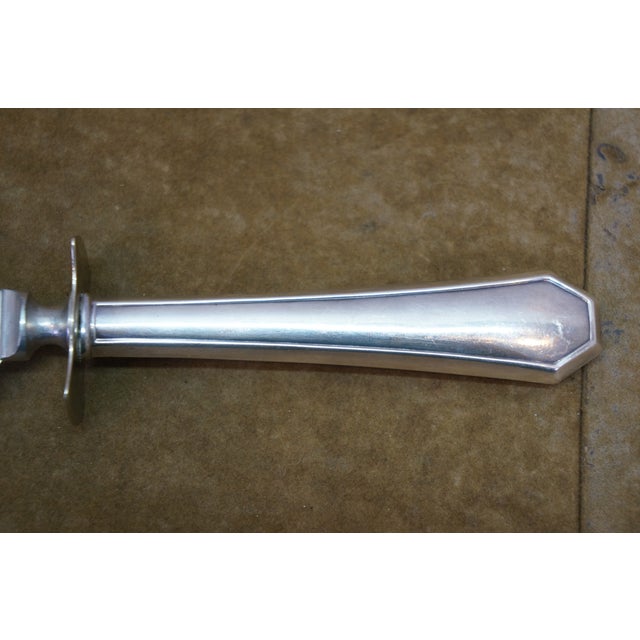 Vintage Paneled Sterling Silver Roast Carving Set Knife Fork - 2 pcs For Sale - Image 4 of 15