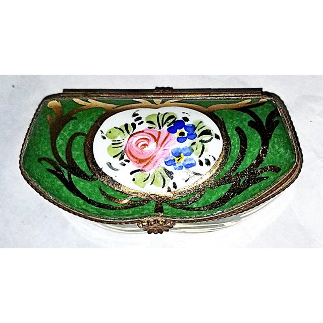 Limoges, France 1950s Limoges Porcelain Trinket Box For Sale - Image 4 of 8