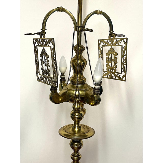 Antique Brass Floor Lamp, 1920s, in Very Good conditions. Designed 1920 to 1949 I have official proof of authenticity such...