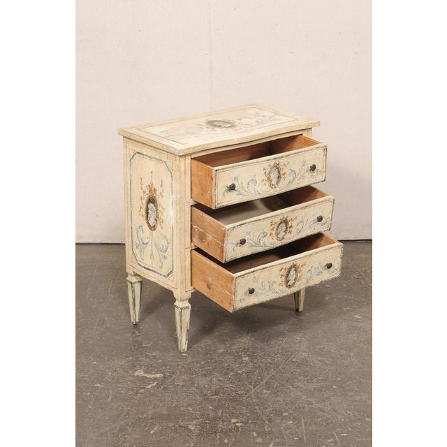 Italian Mid 20th Century Italian Hand-Painted Serpentine Side Chest For Sale - Image 3 of 12
