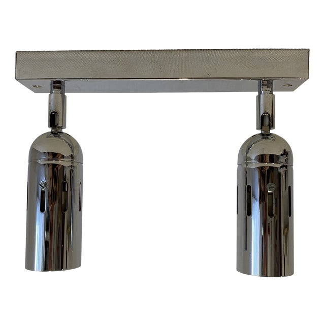 Vintage Adjustable Chrome Double Wall Light by Sijaj Hrastnik, Slovenia, 1990s For Sale