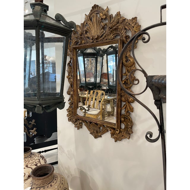 19c French Antique Rococo Giltwood Mirror For Sale In New Orleans - Image 6 of 6