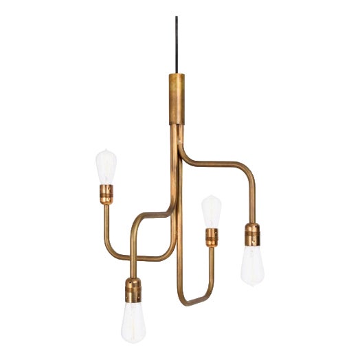 Raw Brass Strapatz Ceiling Lamp by Sabina Grubbeson for Konsthantverk, Tyringe For Sale