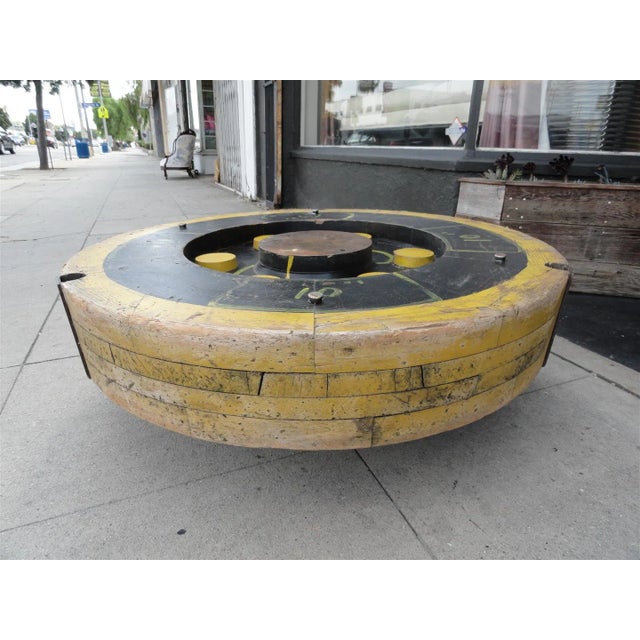 Vintage Industrial Gear Mold – Patinated Wood Sculpture From Portland Cement Factory For Sale - Image 9 of 11