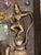 Wood Antique Nepalese Durga Hindu Shrine Brass Wood Stone Inlaid Wall Plaque C1900 For Sale - Image 7 of 16