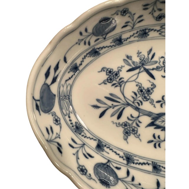 Meissen Porcelain Antique 19th Century Meissen Blue Onion Platter For Sale - Image 4 of 8