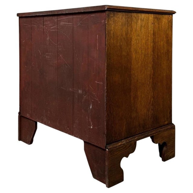 Wood Antique Georgian Style Oak Chest of Drawers For Sale - Image 7 of 12