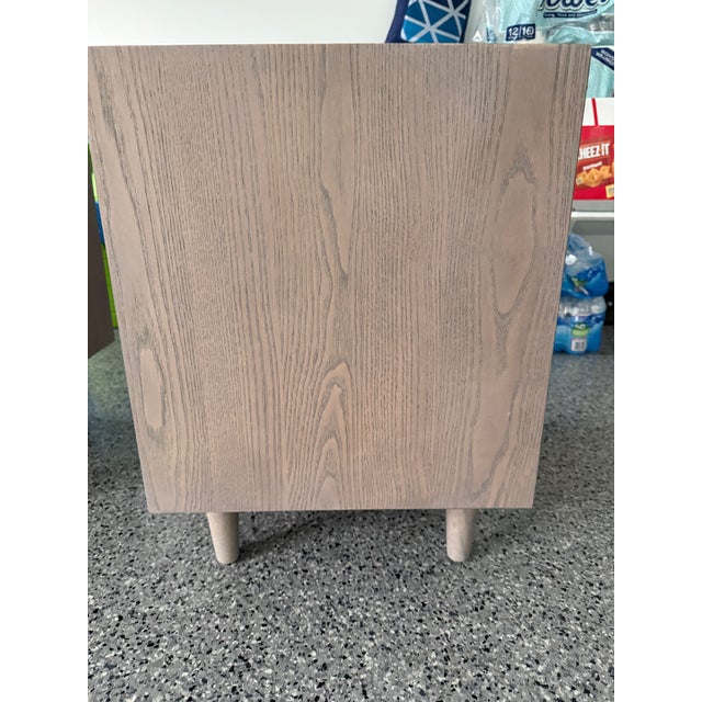 Crate and Barrel Stone Grey Nightstand For Sale - Image 12 of 13