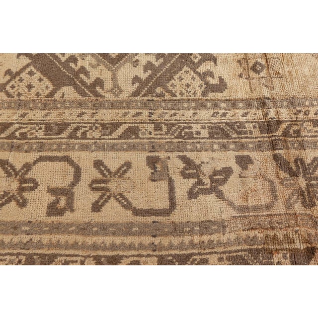 Brown Antique Turkish Oushak Rug For Sale - Image 8 of 8