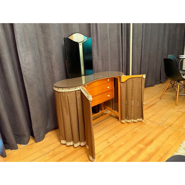 Wood Dressing Table, Scandinavia, 1950s For Sale - Image 7 of 18