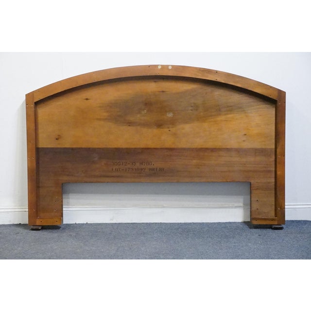 Contemporary Hickory White Briar Collection Burled Walnut Contemporary Modern / Art Deco Queen Size Headboard 35512-35 For Sale - Image 3 of 6