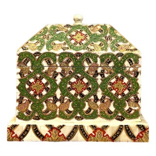 Vintage Inlay Stone Box For Sale