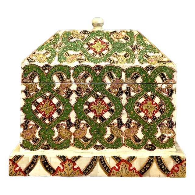 Vintage Inlay Stone Box For Sale