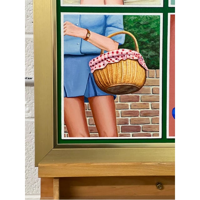 Vintage English Woman Tennis Player Picnic Basket Smoking 1960's 1970's England 2013 For Sale - Image 10 of 11