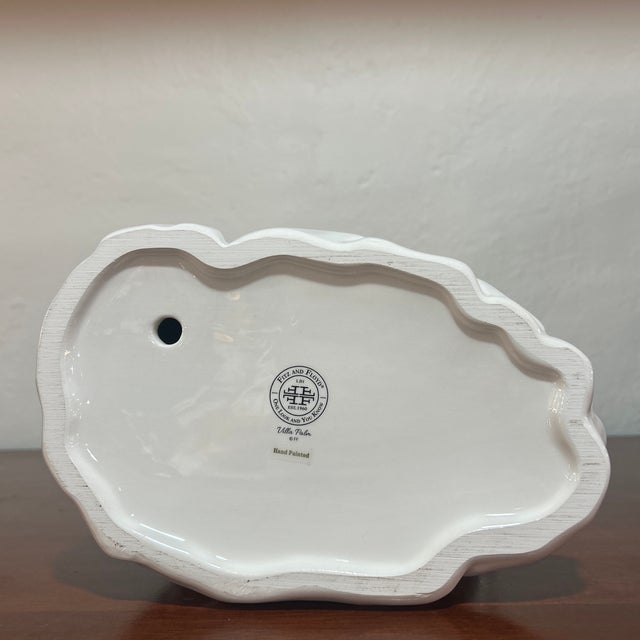 White Fitz and Floyd Villa Palm Porcelain Cheetah For Sale - Image 8 of 9