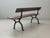 Wood Garden Bench with Delicate Cast Iron Frame and Wooden Slats, 1960s For Sale - Image 7 of 18