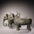 Traditional Late 20th Century Pair of Archaic Style Bronze Elephant-Form Vessels With Bird Finials For Sale - Image 3 of 10