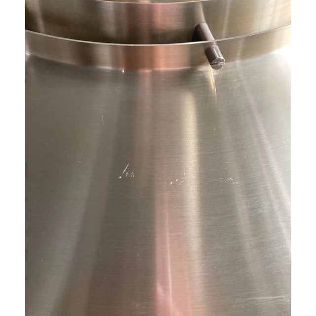 Vintage Danish P376 Pendant Lamp by Jørgen Kastholm & Preben Fabricius for Nordisk Solar, 1960s – Large 28" Brushed Brass Aluminum For Sale - Image 14 of 18