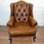 Animal Skin Rare Vintage Zagaroli Chesterfield Wingback Leather Chair With Hairy Claws For Sale - Image 7 of 10