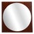 Mid-Century Geometric Wood Veneer Mirror, 1970s For Sale