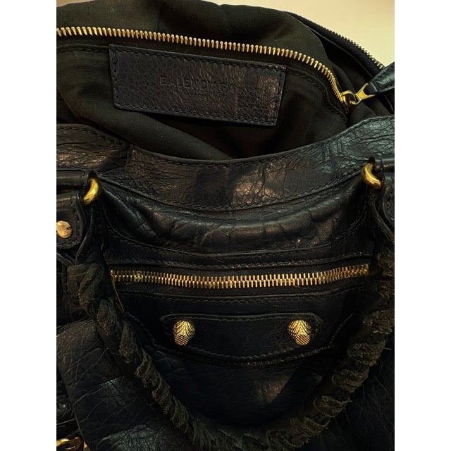 Vintage Balenciaga Moto Giant 12 Velo Bleu Obscur Navy Lambskin Leather Bag For Sale - Image 13 of 15